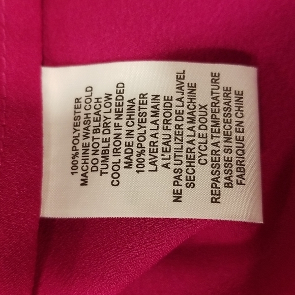 💕TRINA TURK💕 Negroni Top Magenta XS NWT Blouse Satin Georgette One-Shoulder - Picture 12 of 12